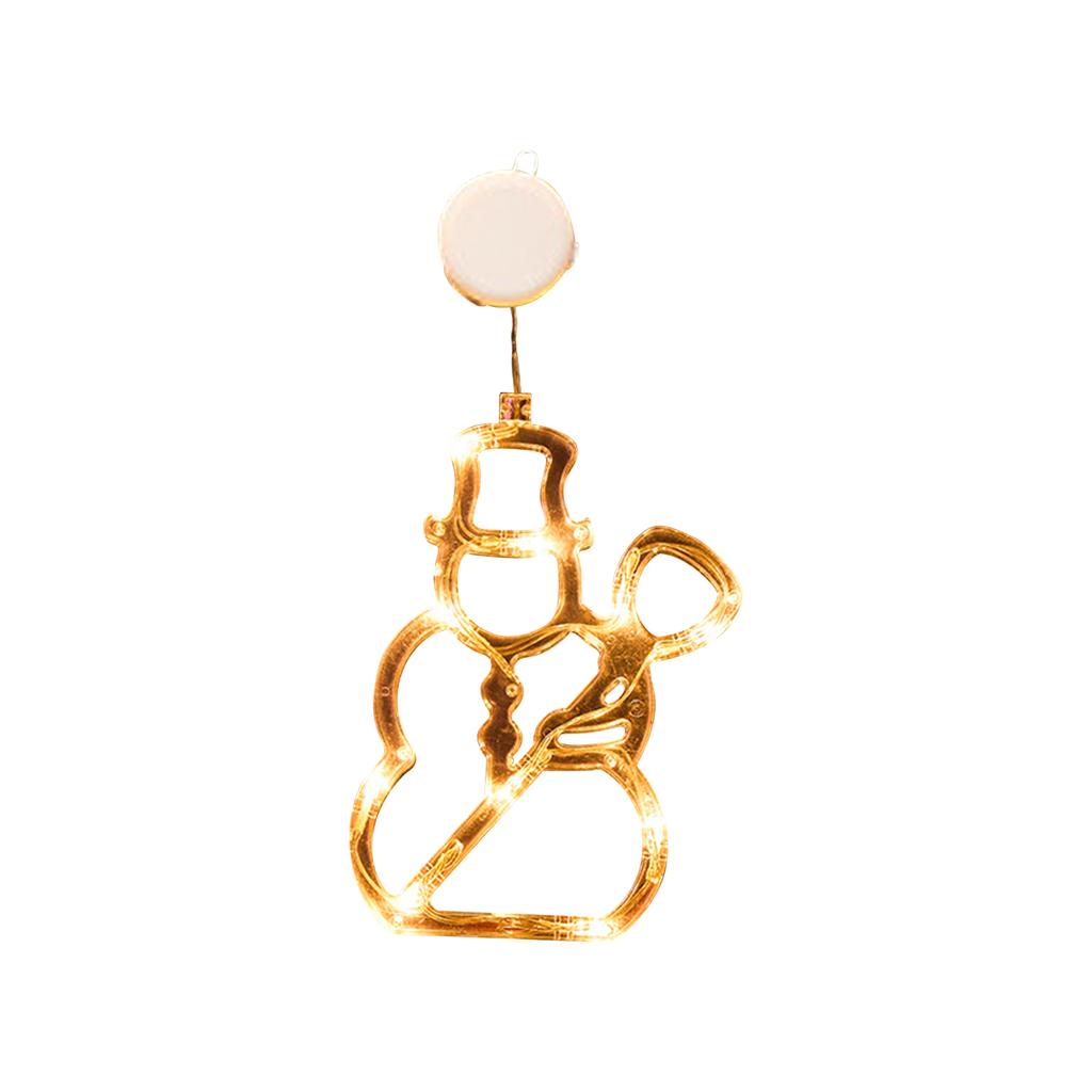 Рождественские оконные световые украшения, рождественские гирлянды в форме елки и другие, на батарейках, с присоской, комнатные подвесные гирлянды.