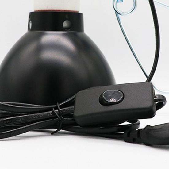 Нагревательная лампа для рептилий. Термостойкий универсальный светильник. Простая установка светильника для рептилий с глубоким куполом и мощностью.