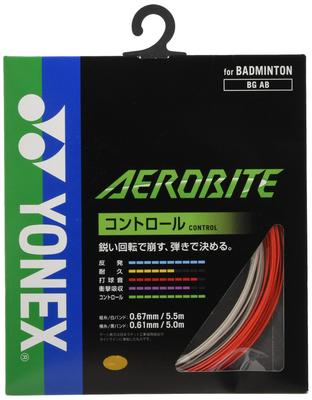 YONEX Бадминтонные струны Aerobite BGAB Белые x Красные (0,61 мм)