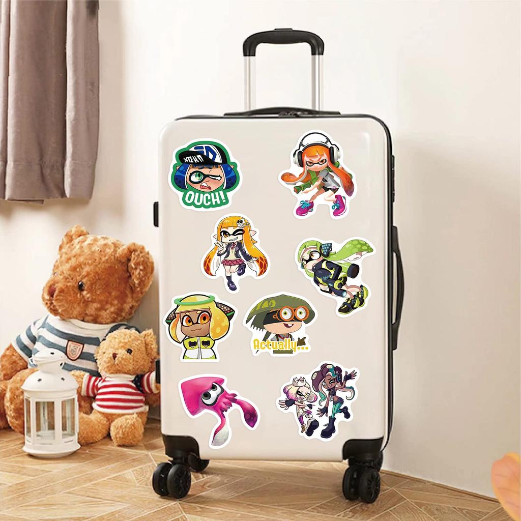 50 листов для Splatoon Стильные аниме для Splatoon Водонепроницаемые милые аниме-наклейки для переноски смартфонов Наклейки для подарков на годовщину дня рождения