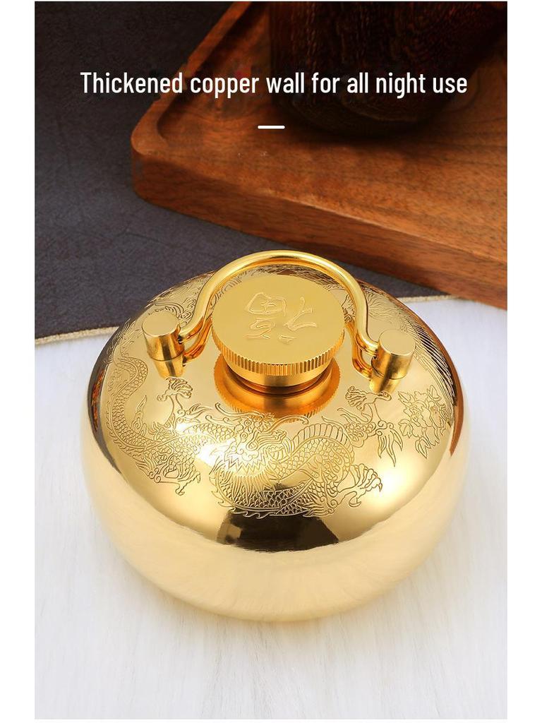 Jitao Yu Pozi Чистая медная грелка с водой Массажер для рук и ног в стиле ретро