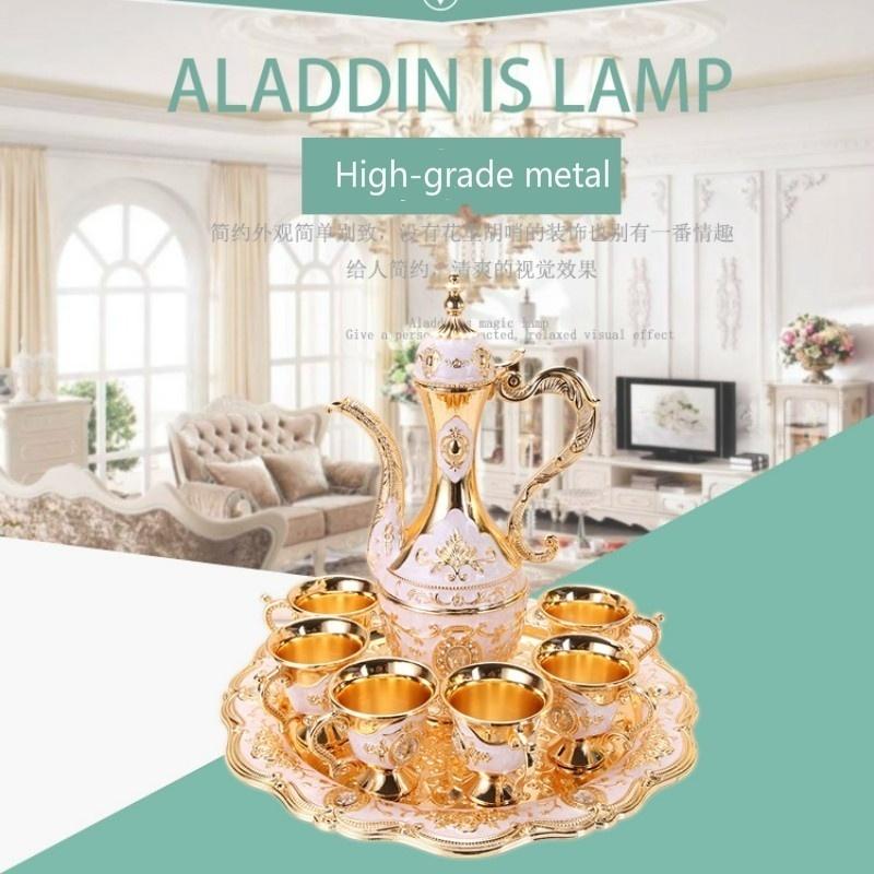 Европейский домашний свадебный роскошный винный набор, металлический хип-фляжка, набор украшений, рождественский подарок