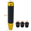 Lunsom 180mm Long Metal Shift Lever Gear Shift Knob PU Leather for Auto and Manual Car (Gold)