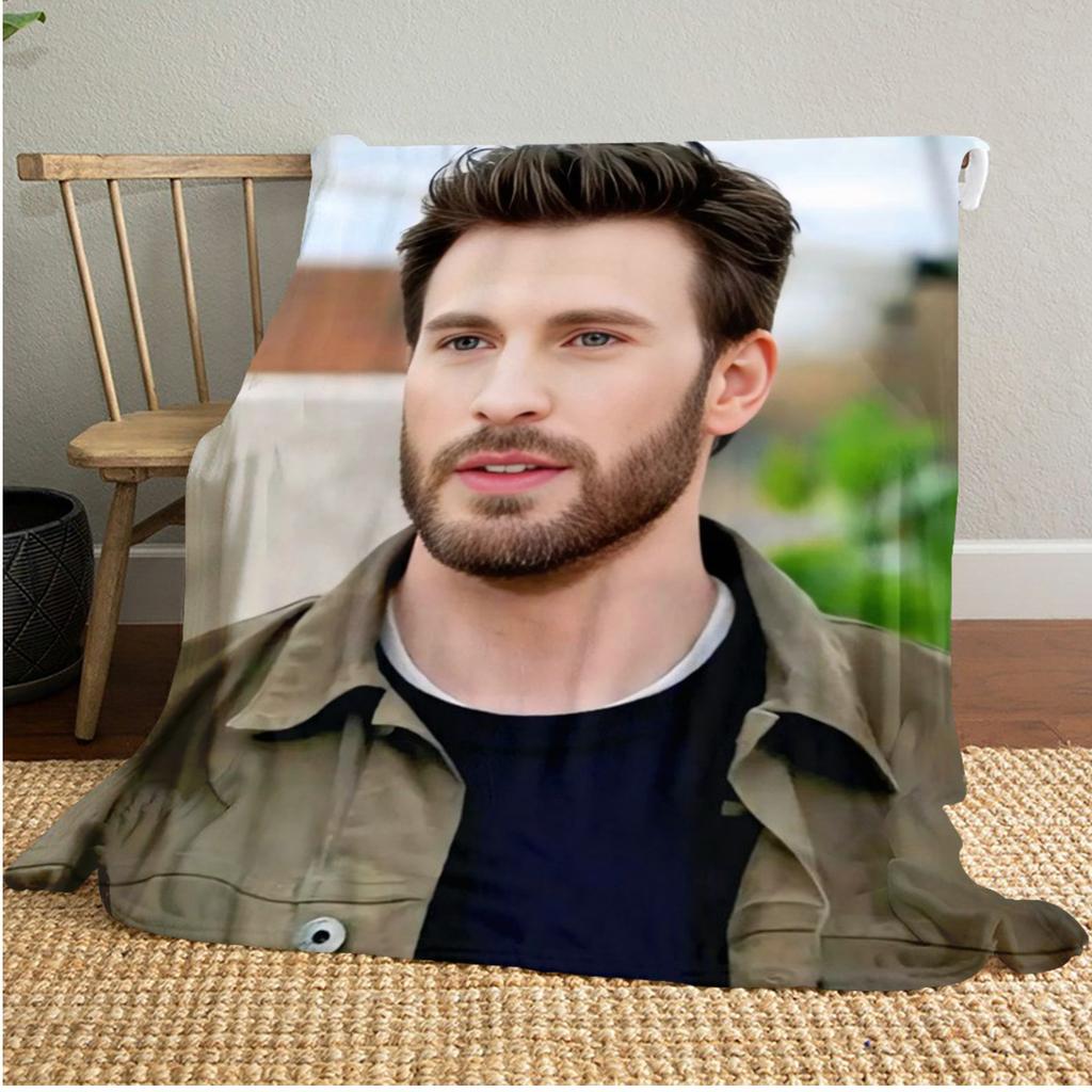 Chris Evans Soft Comfortable All Seasons blanket Sofa Office Naps blanket Outdoor Travel throw Perfect Gift