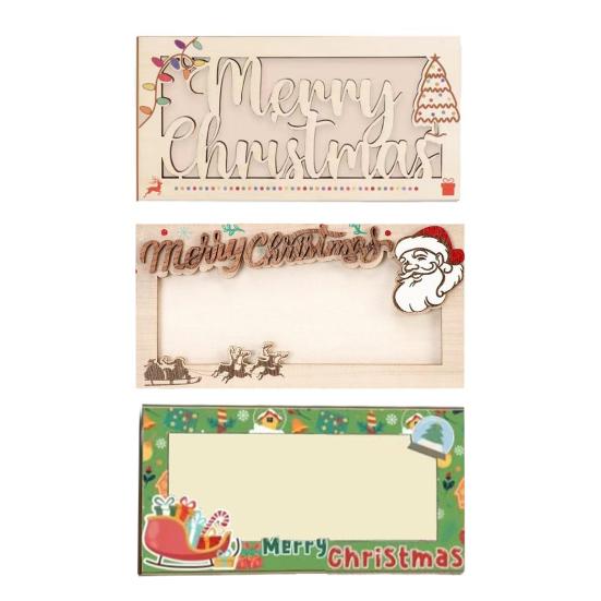 Рождественский держатель денег, деревянный держатель денег, кошелек-конверт, украшение на рождественскую елку