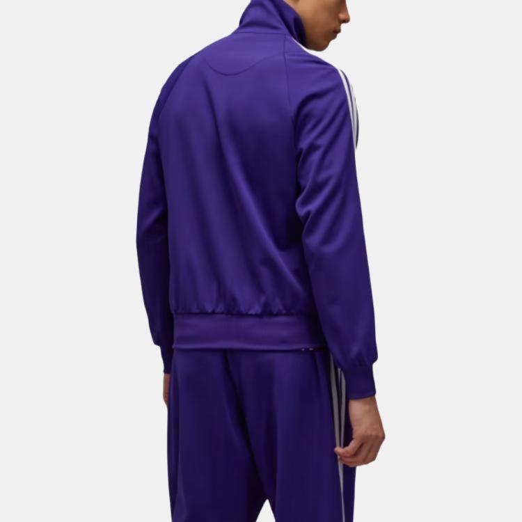 Y-3 Куртка мужская с логотипом, стойкой, молнией, длинным рукавом, фиолетовая JF0667