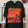 Футболка Megadeth, хеви-метал рок-группа, винтажная, киберпанк, ретро, мужская и женская, хип-хоп, с коротким рукавом, трендовая