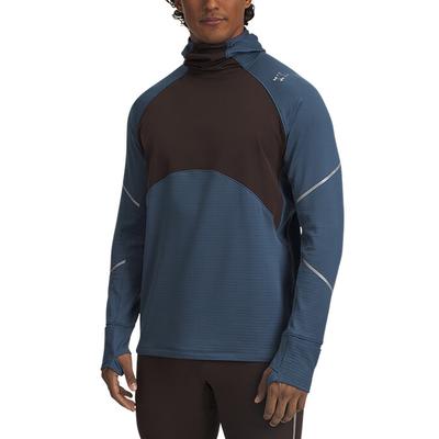 Halo Run Теплая футболка для бега облегающего кроя с длинным рукавом Мужские топы Синий 6007088-418