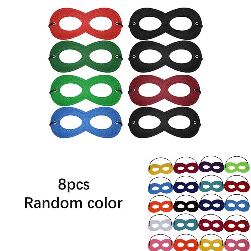 Party Dress Up Masks – Soft Felt Eye Masks with Adjustable Elastic, DIY Cosplay Props for Birthday, Halloween & School Role Play