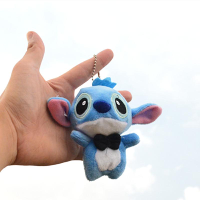 Очаровательная мини-плюшевая игрушка Стич с мягким наполнителем из полипропиленового хлопка и милым брелоком