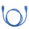 USBA To MicroB Cable USB3.0 External Hard Drive 5Gbps Transmission Adapter Cord Blue(1 Meter )