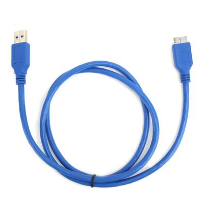Кабель USBA-MicroB USB3.0 для внешнего жесткого диска, скорость передачи данных 5 Гбит/с, синий(1 метр )