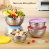 Миска для смешивания с крышкой Большая вместимость Нескользящее дно Полированная поверхность Легко чистящаяся Салатница Для хранения продуктов на кухне