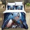 Genshin Impact Element Duvet Cover Set 3 Pieces Cartoon Bedding Set Bedroom Dormitory Soft Single Double Duvet Cover For Boys
