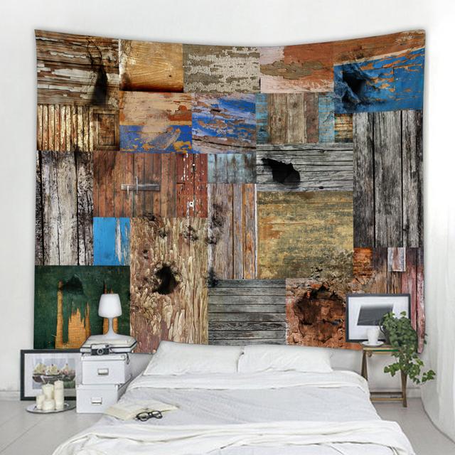 Винтажная деревянная доска, художественный гобелен, настенная подвеска, деревянная доска, эстетика, украшение комнаты, богемное украшение в стиле хиппи, украшение на стену дома, 8 размеров