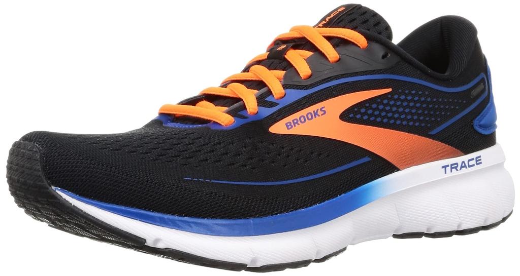 Running Shoes Lightweight Cushion Trace 2 Cm D [Brooks] Men's Black/Orange 25.0