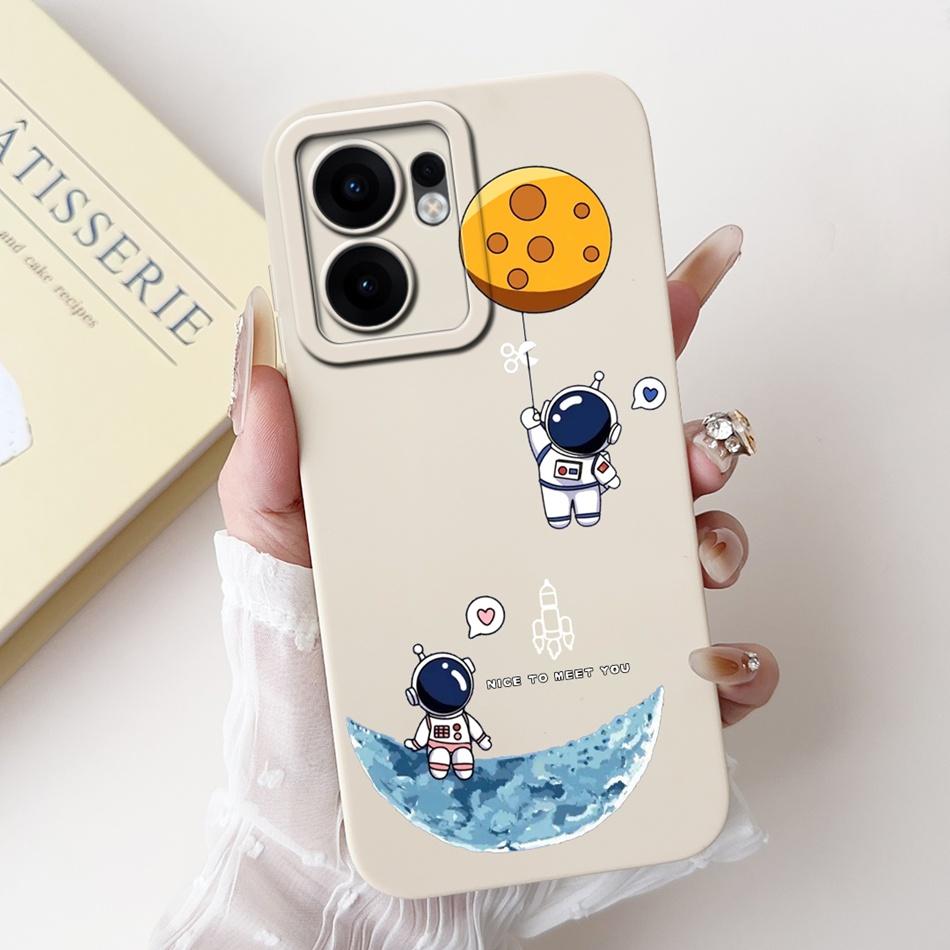 Для OPPO Reno13 F 4G 5G Reno13 Pro Милый Мультяшный Космический Кот Чехол для Телефона Reno 13F 13 13Pro Мягкий Силиконовый Ударопрочный Чехол