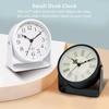 4.5inch Analog Alarm Clock Silent Non Ticking Small Clock Rotatable Metal Desk Clock with Light