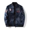 Reversible Cotton Flight Suit, Bomber Jacket, Cotton Coat Epaulettes, Eagle Logo Trendy Fashion Jacket