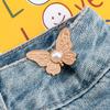 1 Pair Butterfly Waist Buckle For Women Skirt Jeans Adjustable Waist Clip Waist-Narrowing Buttons Metal Pins Clothing Accessories
