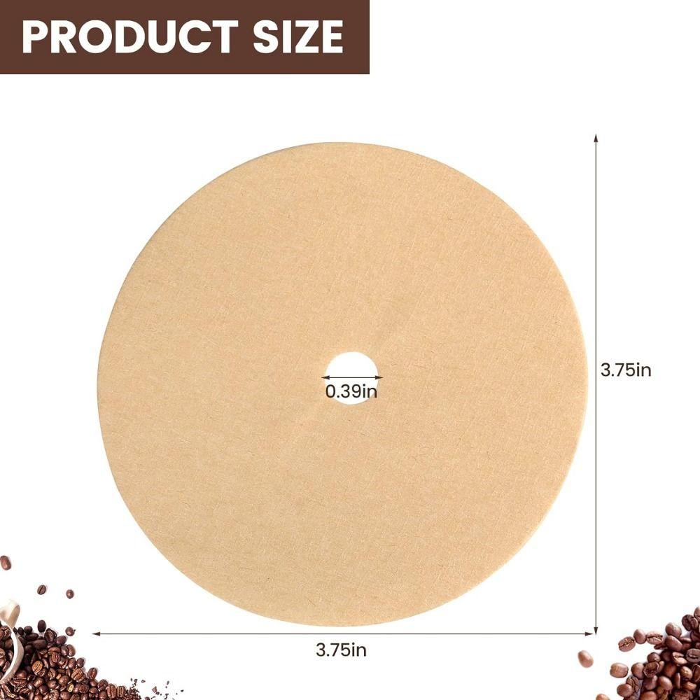 200 шт., натуральный сменный фильтр, неотбеленные фильтры для кофеварки, эспрессо