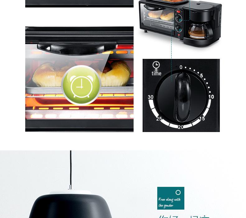 Многофункциональная машина для приготовления завтраков «три в одном»: Тостер и мини-печь, 110В-220В