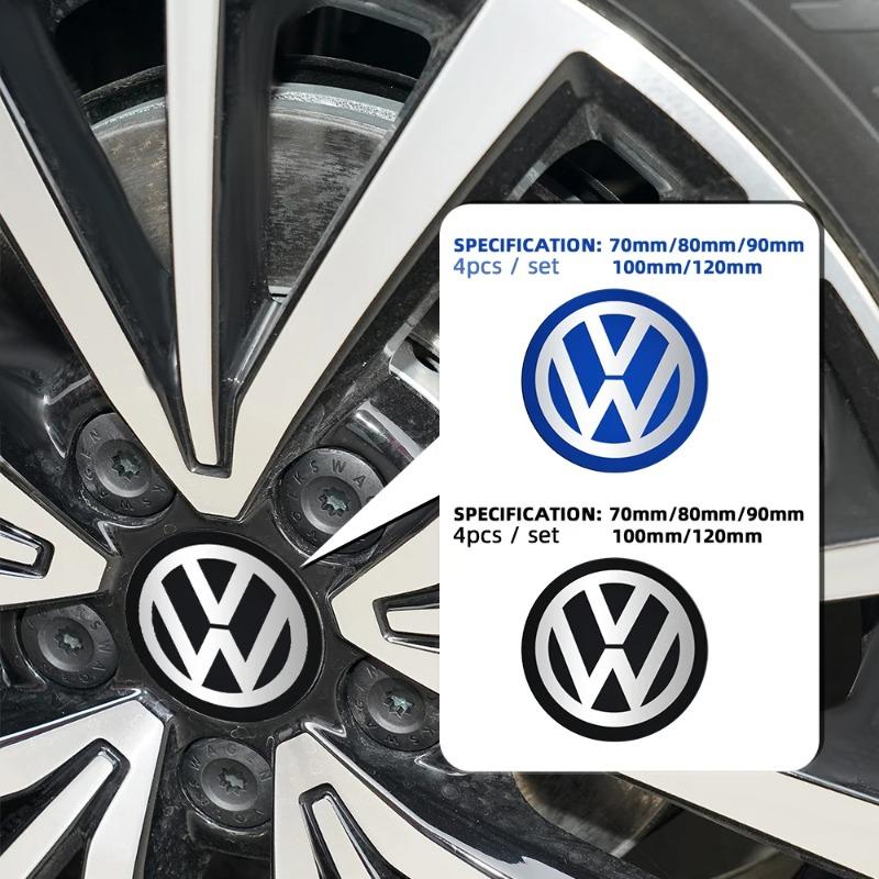 Hub Caps 4PCS 70mm/80mm/90mm/100mm/120mm Car Wheel Center Hub Cap Sticker For Volkswagen VW R Polo Passat Rline Golf 4 5 Tiguan