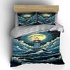 "Moonlit lighthouse’s serene waves" Bedding sets Duvet covers Pillowcases(1* Duvet Cover 2* Pillowcases without duvet insert)