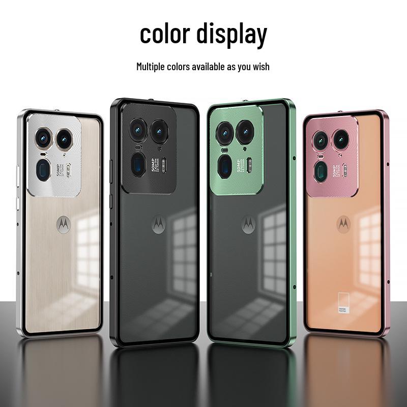 Алюминиевый чехол-книжка со snap-кнопкой для Motorola X40/X50 Ultra
