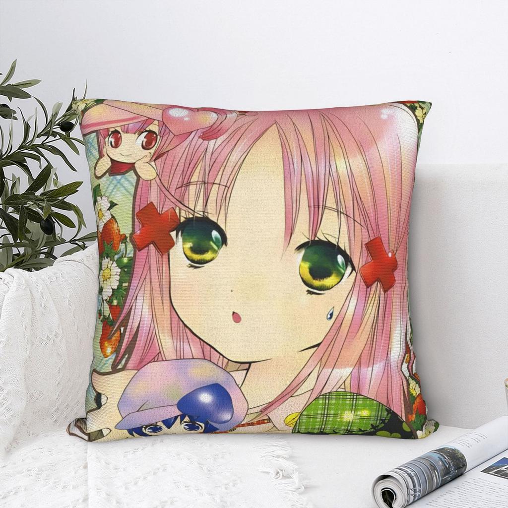 Аниме Shugo Chara Квадратная Наволочка Маширо Рима Юики Чехол для Подушки Винтажный Полиэстер Декоративная Наволочка для Дома 18"