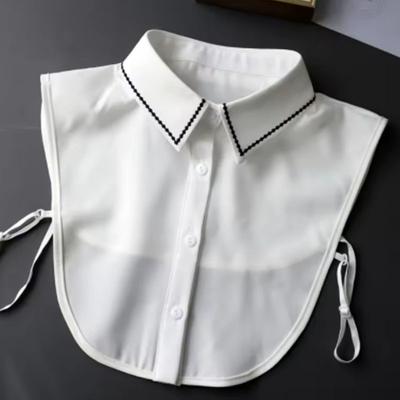 Womens Shirt Fake Collar Classic Blouse Tops Shirt Solid Color Shirt Detachable Collar Female Removable False Fuax Collars