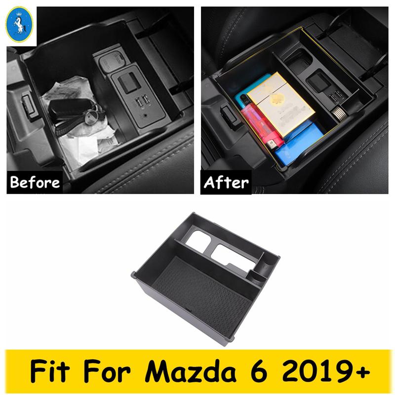 Auto Arm Rest Storage Box Center Console Compartment Glove Tray Organiser Cover For Mazda 6 Interior Accessories