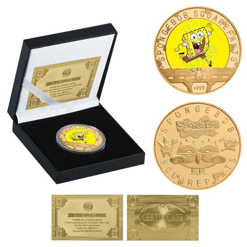 Commemorative Coin Cartoon Anime Coin Peripheral Commemorative Coin Die Casting Metal Coin Cultural and Creative Gift Box