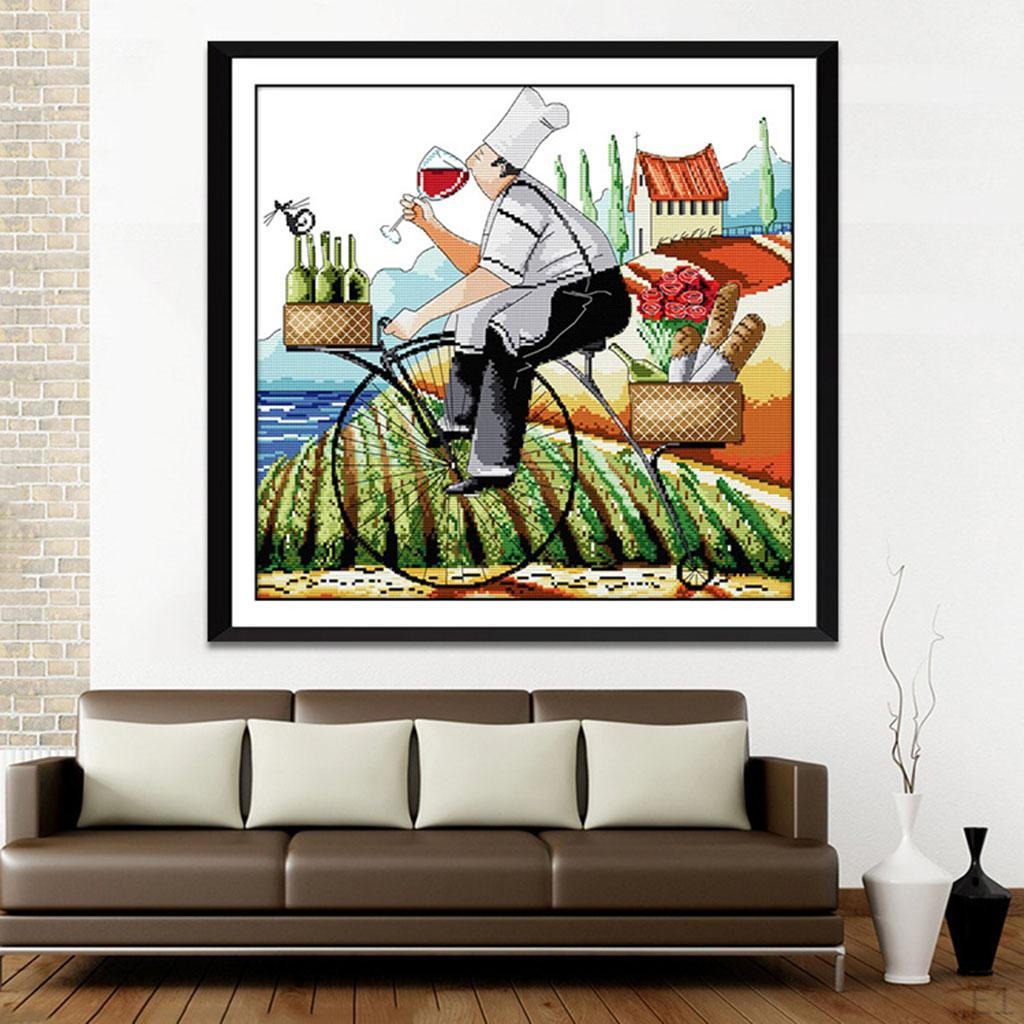 Набор стежков «Пьяница» с принтом, количество 11/14, для начинающих рукоделие своими руками — 14CT, 43x41 см