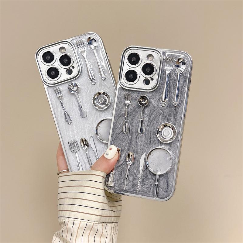 Креативный силиконовый защитный чехол для Apple 15Promax и 13, противоударный и с уникальным дизайном