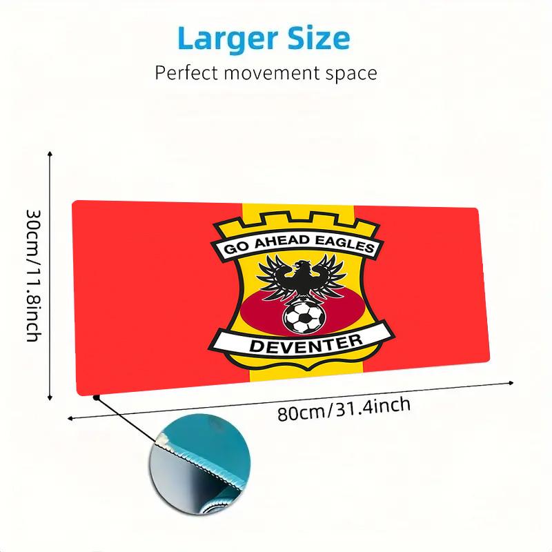 Go Ahead Eagles Print Cushion Non-slip Laptop Tablet Big Mousepad XXL Mat Mini PC Playmat With Lock edge