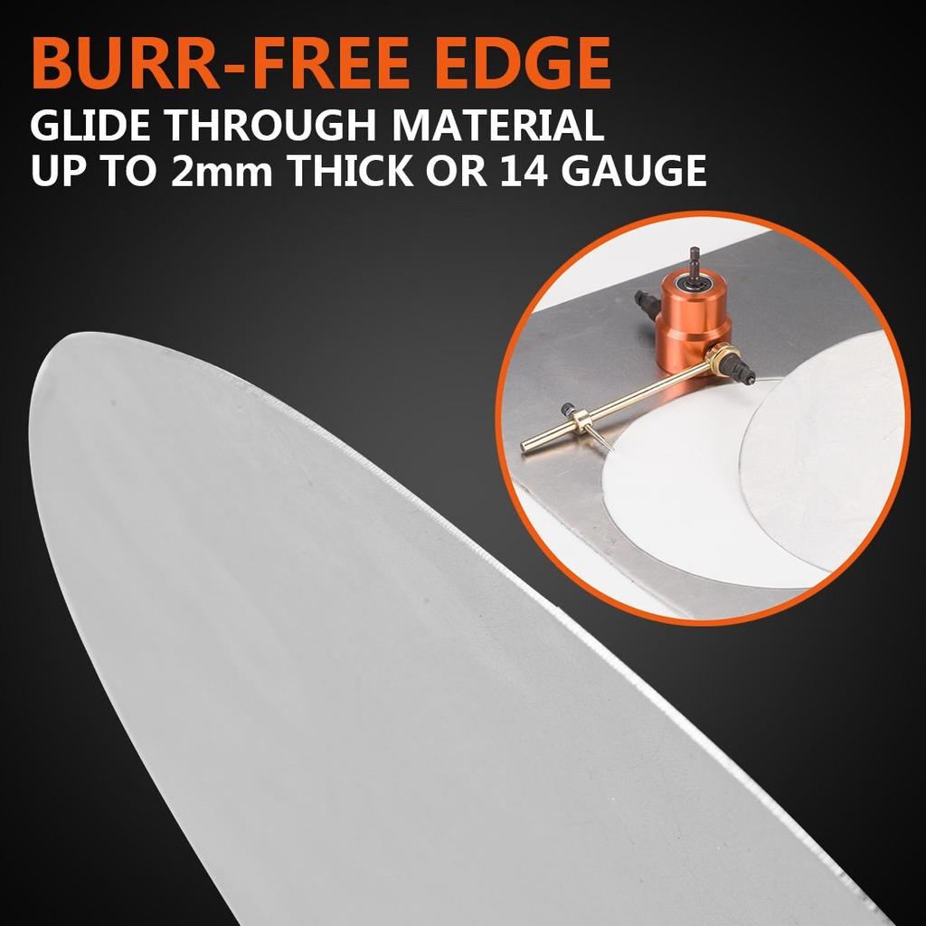 Power Drill Nibbler Metal Sheet Cut Double Head with Wrench Part 360 Degree Adjustable Nibbler Drill Attachment