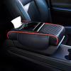 Car Armrest Box 5-in-1 Organizer with Cup Holder & Tissue Phone Slot Faux Leather Multifunctional Car Organizer Universal Vehicle Accessory