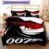 3Pcs Custom Name James Bond Bedding Set Duvet Cover Closure Includes 1Duvet Cover 2Pillowcases Soft And Comfortable For All Seasons