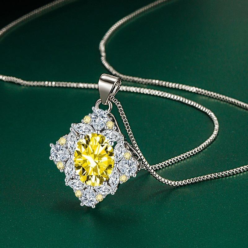 Sace Gems Классический роскошный циркон для женщин кулон ожерелье ювелирные изделия свадебное обещание вечерние подарок