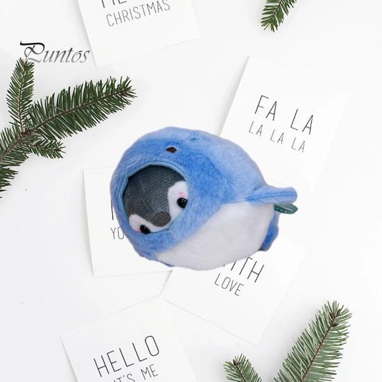 Keychain Pendant Decorative Plush Stuffed No Odor Stainless Chain Bag Decoration Soft Touch Whale Penguin Seal Keychain Plush Doll Car Decor Stuff