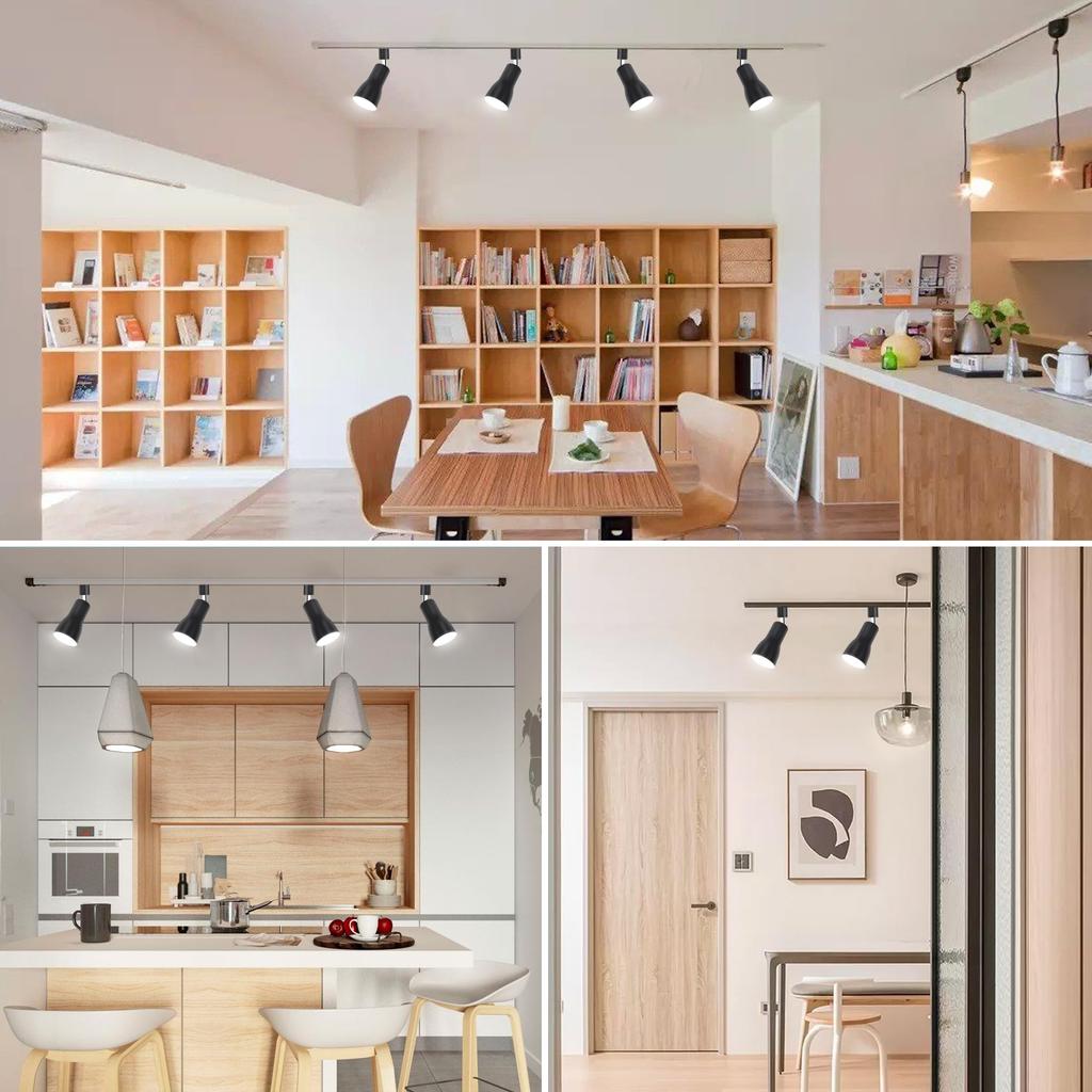 Pispoer Duct Rail Rail Light для освещения бара Duct Rail Lighting Ceiling Indirect Lighting with 60W LED Lamp E26 Dimmable Color Power