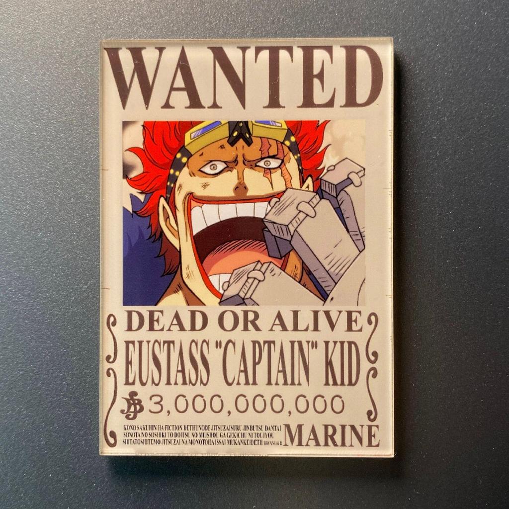 Creative One Piece Wanted Poster Magnet - Anime Cartoon Fridge Decor & Message Sticker
