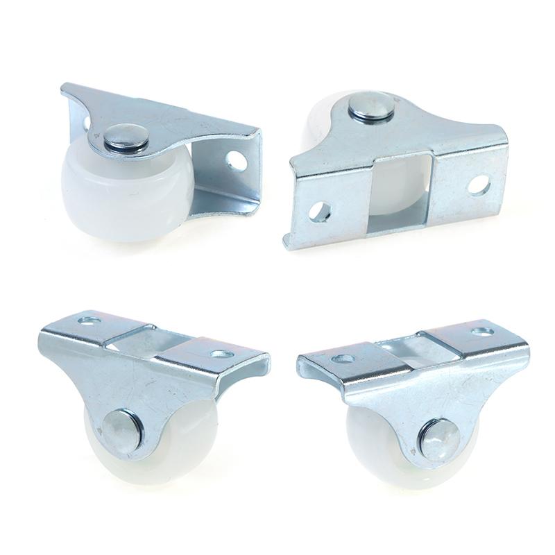 4Pcs 1 Inch Drawer Wheel Plastic Directional Caster Guide Furniture Small Pulley