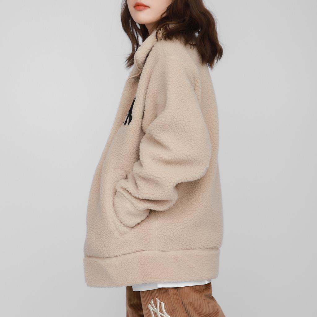 New MLB Base Logo Velvet Jackets Unisex Camel 3AJPF0316-50SAS