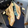 Brand 100% Silk Scarf Women Neck Hair Foulard Square Headband Scarves Bandana Fashion New Hijab Print Poncho Scarves Pashmina