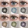 FUNSACHY 1 пара контактных линз Colorcon для глаз, черные линзы, красивая косметика, зрачок, зеленые линзы, большие контактные линзы для глаз, годовые