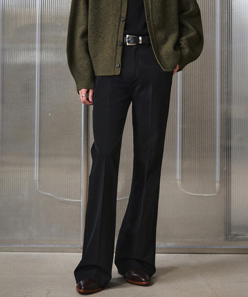 LMOOD Jeanne Flare Slacks Black