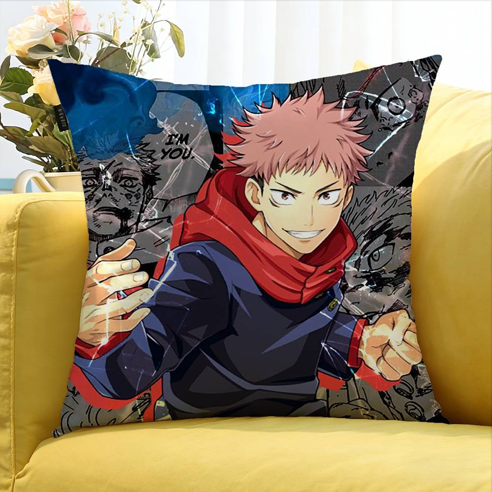 Itadori Yuji Various Sizes Square Pillow Case For Car Home Bedchamber Decor