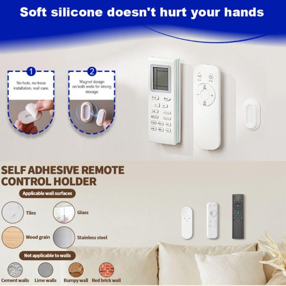 Silicone Magnetic Control Holder Wall-mounted Magnetic Sticker Hook New Remote Control Organizers